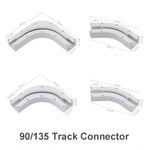 connecteur rail rideau blanc moderne 90 135 degrés dooya trietex