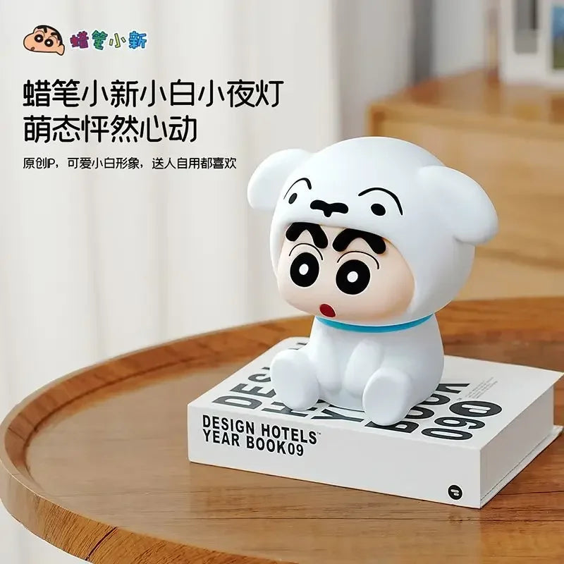 lampe table cartoon visage animé yeux sourire blanc protection yeux chambre étudiant cadeau anniversaire