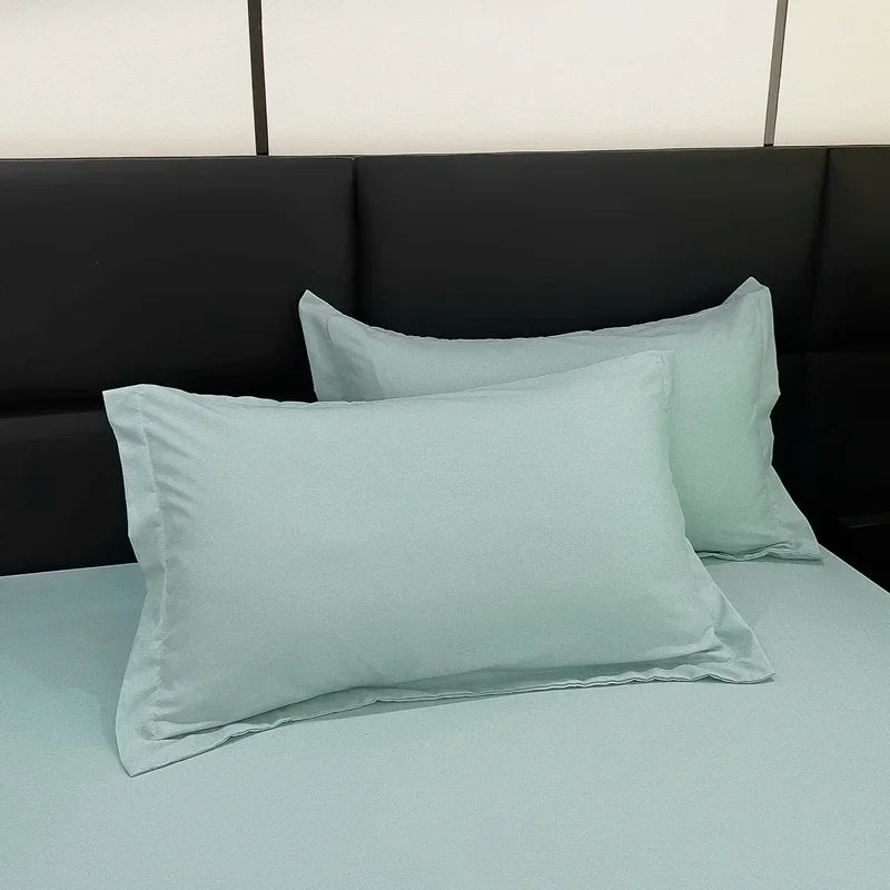 taies d'oreiller coton polyester 48x74cm solides couleurs unies literie moderne maison