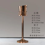 seau glace martelé support trépied métal argent doré vin champagne bar