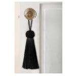 pompons franges decoration maison beige gris blanc bleu marine noir tissu élégant