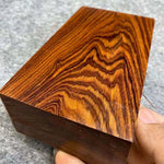 bois sculpture marron foncé rayures naturelles rustique non fini diy manche couteau 10x3x3cm 10x4x4cm