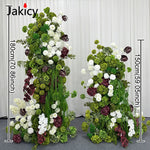 décoration florale mariage vert blanc bordeaux pompons hortensias orchidées extérieure élégante romantique champêtre