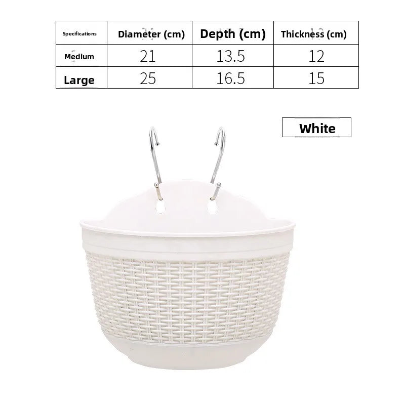 pots fleurs suspendus tissés gris orange beige modernes balconextérieur