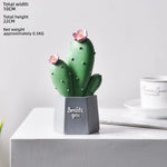 ornement cactus artificiel rose vert moderne décoration succulente épingles fleurs artificiels support gravure