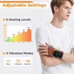 bracelet chauffant massage vibration relaxation affichage numerique controle usb moderne gris orange