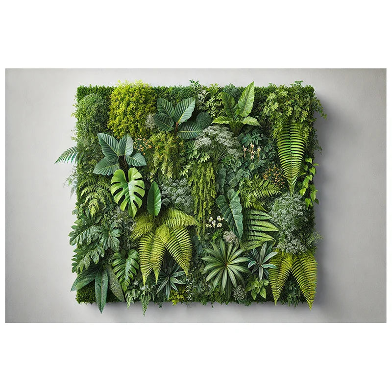 tapisserie mur végétal artificiel feuilles variées moderne anniversaire mariage baptême