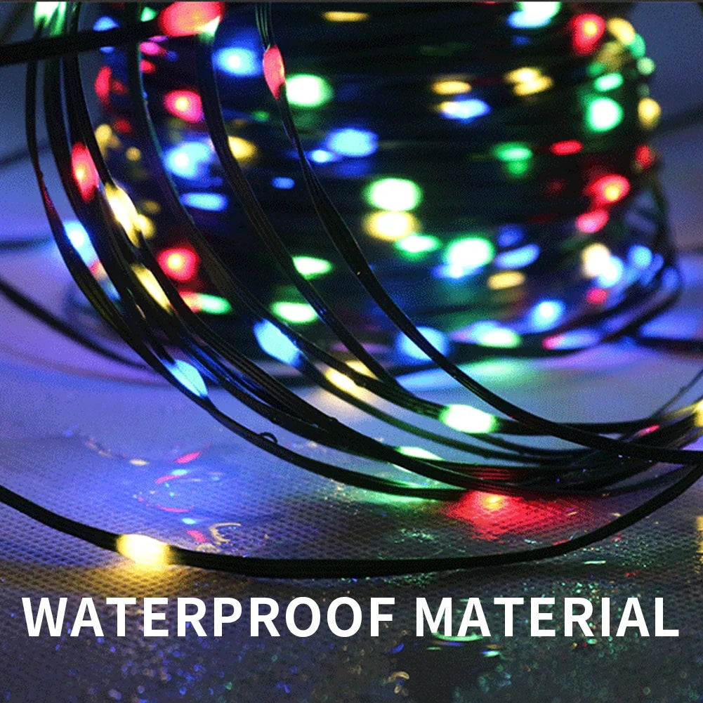 guirlandes lumineuses extérieures 100m 800leds multicolore flexible diy fêtes noel mariage