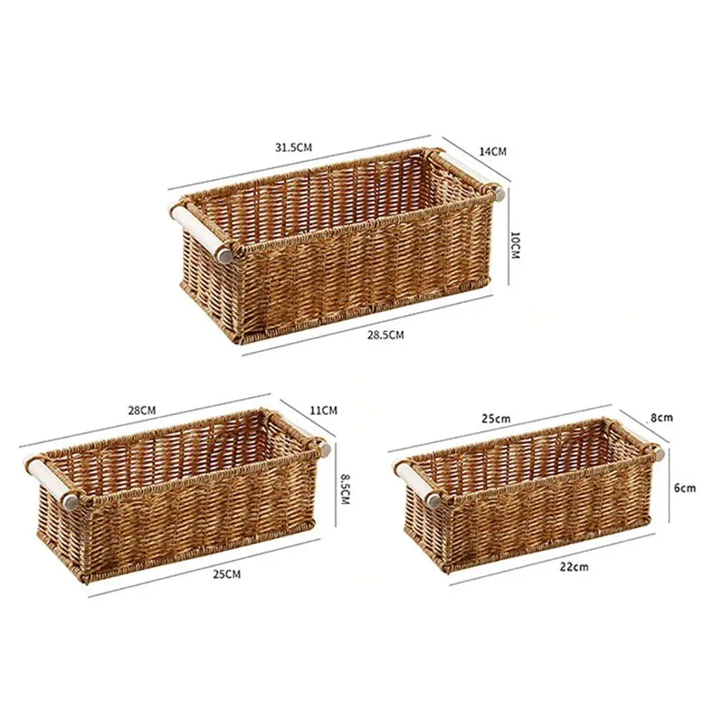 panier rangement tressé bois clair bohème organisation réutilisable respectueux environnement