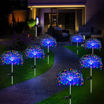 décorations solaires multicolores feu d'artifice clips modernes extérieures led étanches jardinées clips câbles connecteurs