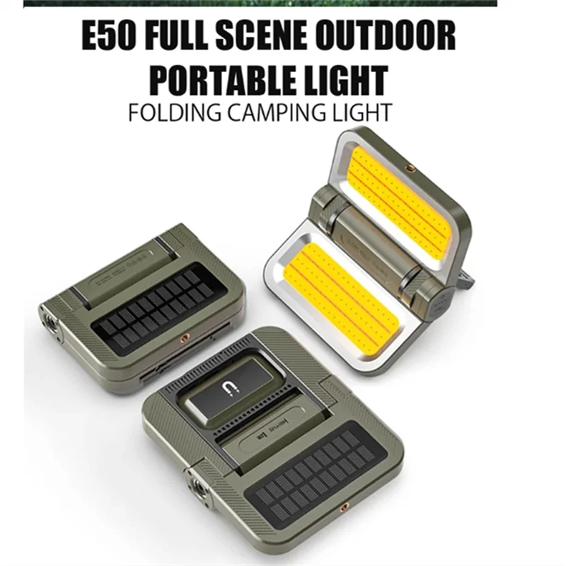 lampe camping portable vert olive 5000mAh 2400LM éclairage moderne clips