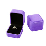 boîtes bijoux velours classique portable organisateur colliers bagues boucles d'oreille assortiment couleurs différentes