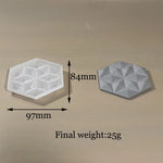 plaque décorative silicone hexagonale moderne blanc fixations invisibles carreaux muriaux fonds télévision