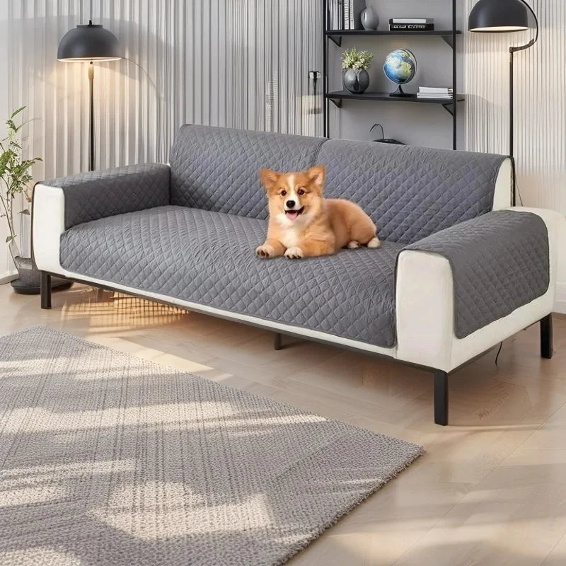 housse canapé imperméable quiltée moderne salon protection animaux enfants gris beige universelle