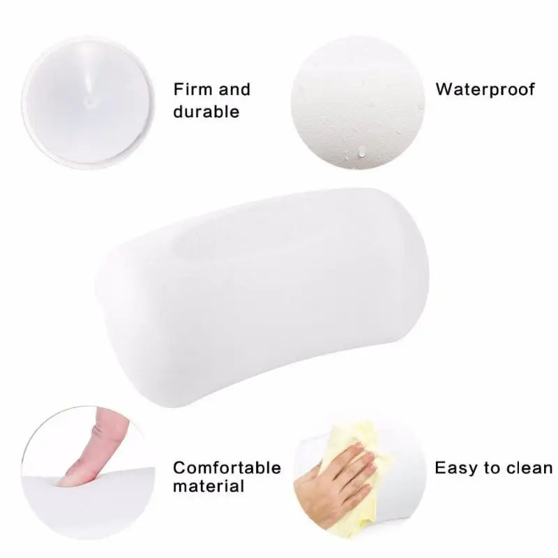 coussin bain blanc doux confortable ventouse baignoire salle bain imperméable polyuréthane
