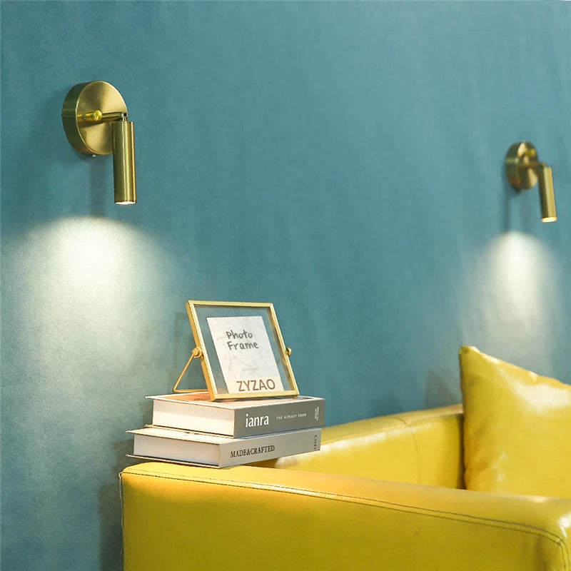 lumière led moderne appliques murales or noir fixées mur éclairage intérieur minimaliste chambre salon
