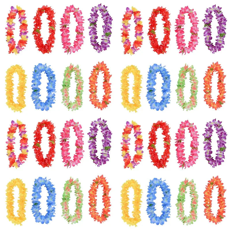 collier fleurs artificielles rouge rose violet jaune bleu vert occasion mariage anniversaire traditionnel