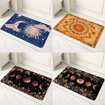 tapis sol boho mystique lune soleil fleurs géométrique bleu orange noir rose blanc