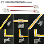 connecteur led transparent sans soudure clips moderne 5mm 8mm 10mm bande led 10pcs câbles