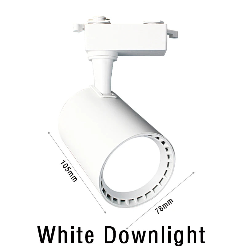 éclairage rail spot lumineux led noir blanc moderne télécommande 16 couleurs acier poli.gca