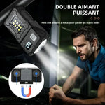 lampe torche rechargeable led usb aimantée moderne 800 lumens 10w variateur modes campingurgence