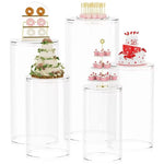 présentation support gâteau blanc acrylique moderne mariage anniversaire événement décoration festive desserts ballons