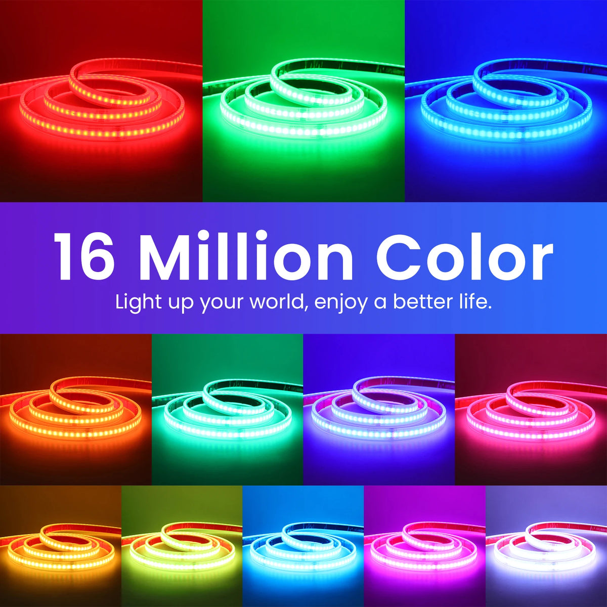 ruban led cob étanche ip68 blanc rouge haute luminosité adhésif flexible éclairage linéaire intérieur