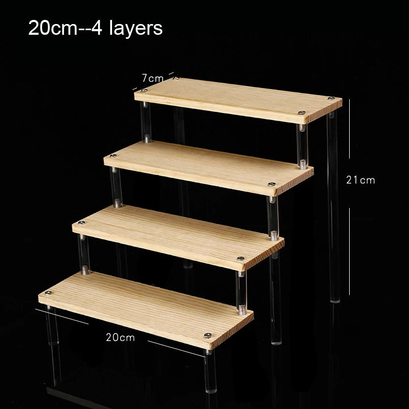 étagère bois massif moderne niveaux rangement cosmétiques vis minimaliste salon