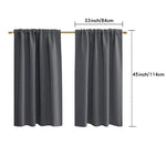 rideaux blackout gris foncé unis camping car opacité élevée deux panneaux moderne