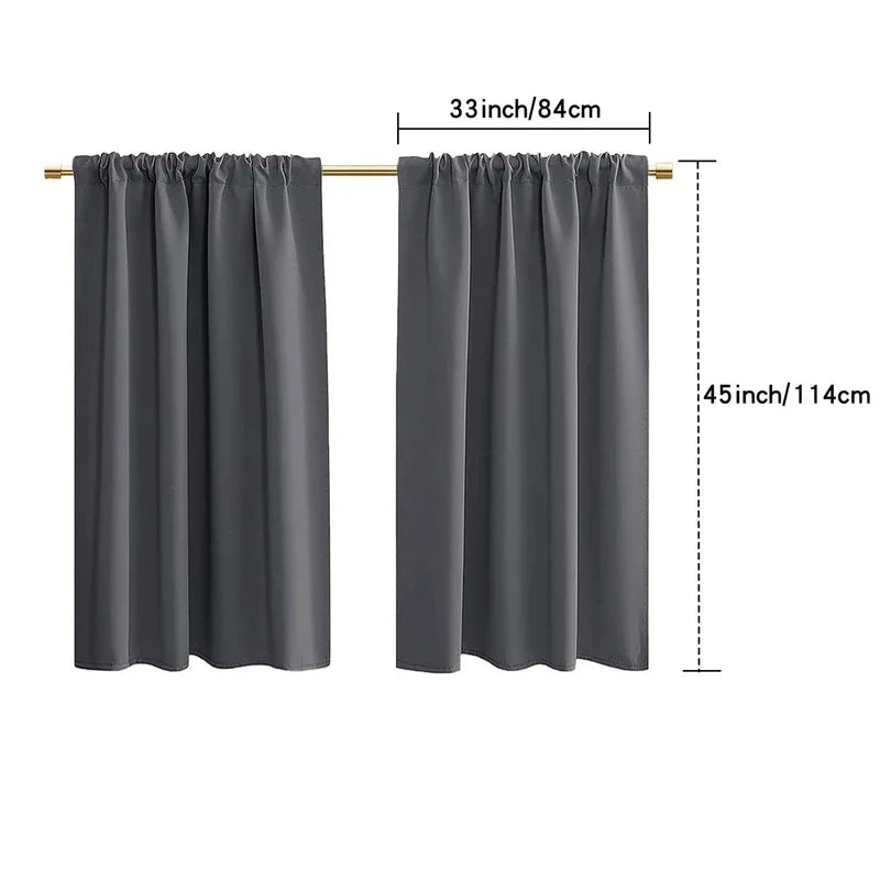 rideaux blackout gris foncé unis camping car opacité élevée deux panneaux moderne