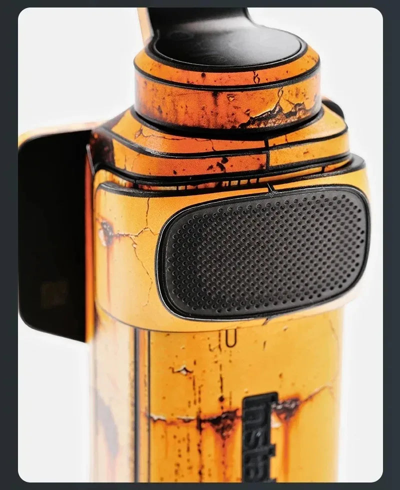 cache caméra orange noir texture grunge adhésif scratch résistant waterproof vintage industriel
