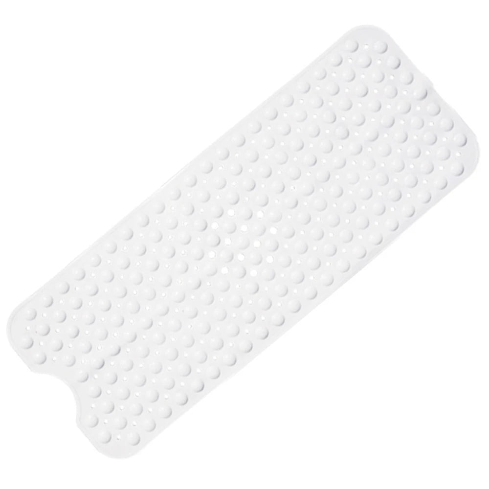 tapis bain anti dérapant moderne gris bleu blanc perforé salle bain machine lavable 40x100cm