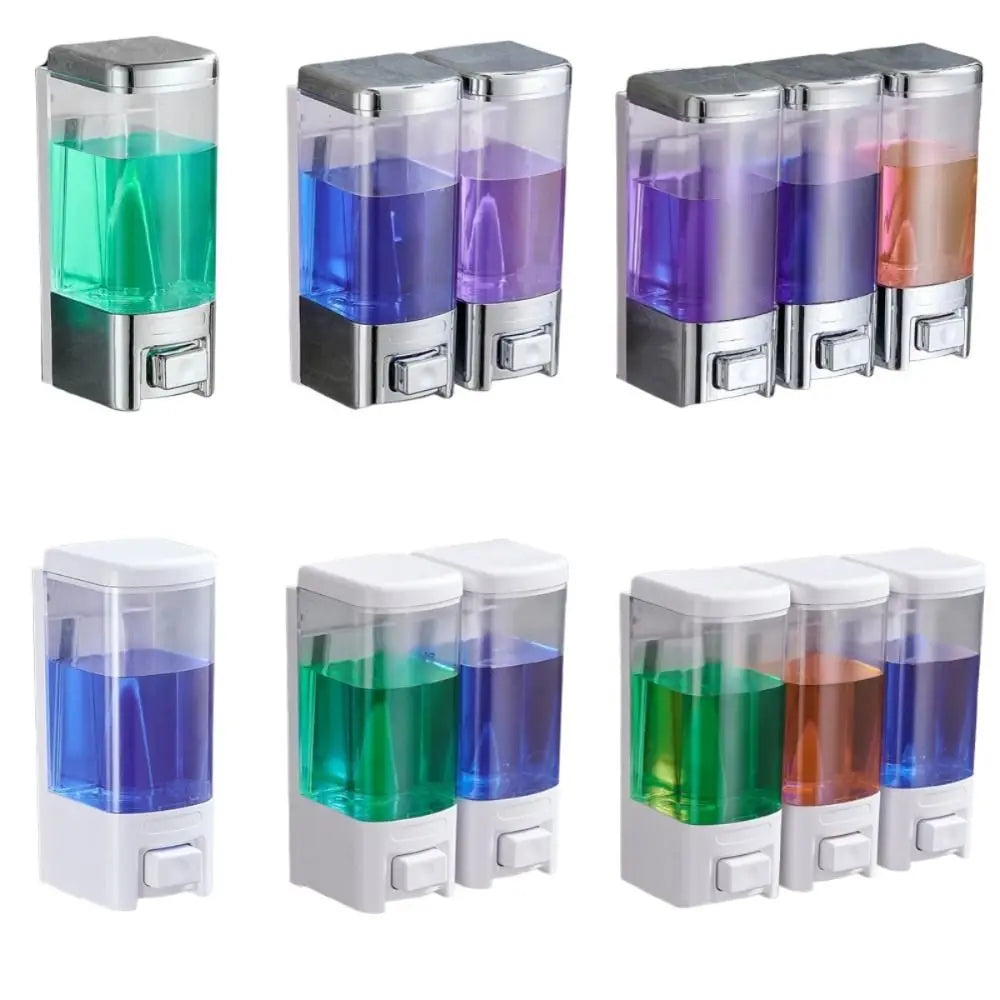 distributeur liquide blanc transparent moderne minimaliste adhésif bouton déclenchement compartiment liquide 68cm 195cm