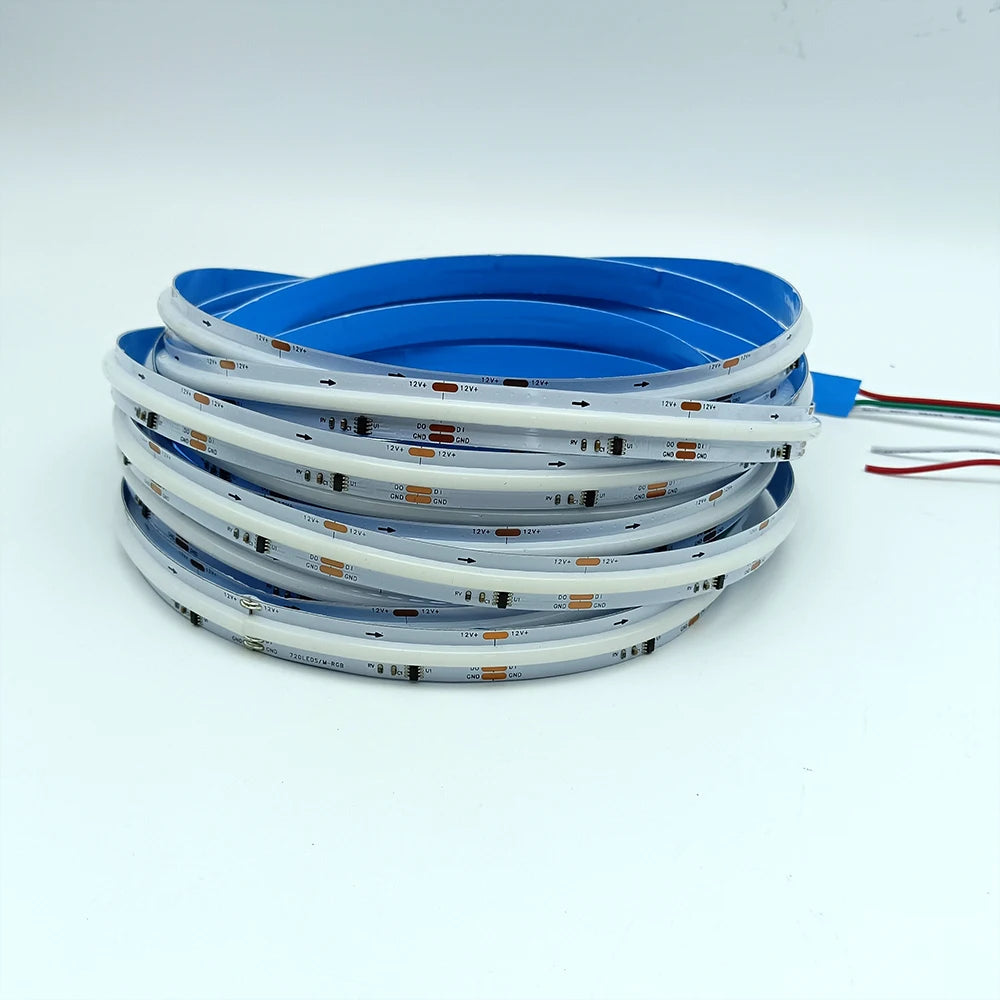 ruban led flexible couleur rvb adhésif double face moderne minimaliste 720 diodes led intégées