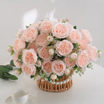 bouquet fleurs artificielles pivoines soie moderne élégant intérieur mariage anniversaire baby shower decoration chambre
