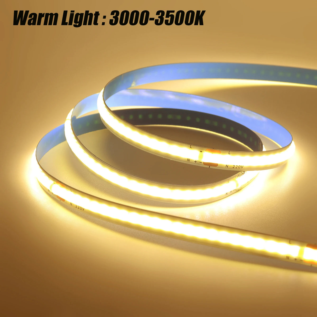 ruban led flexible 240 leds 220v ip20 3000k 4000k 6000k adhésif moderne