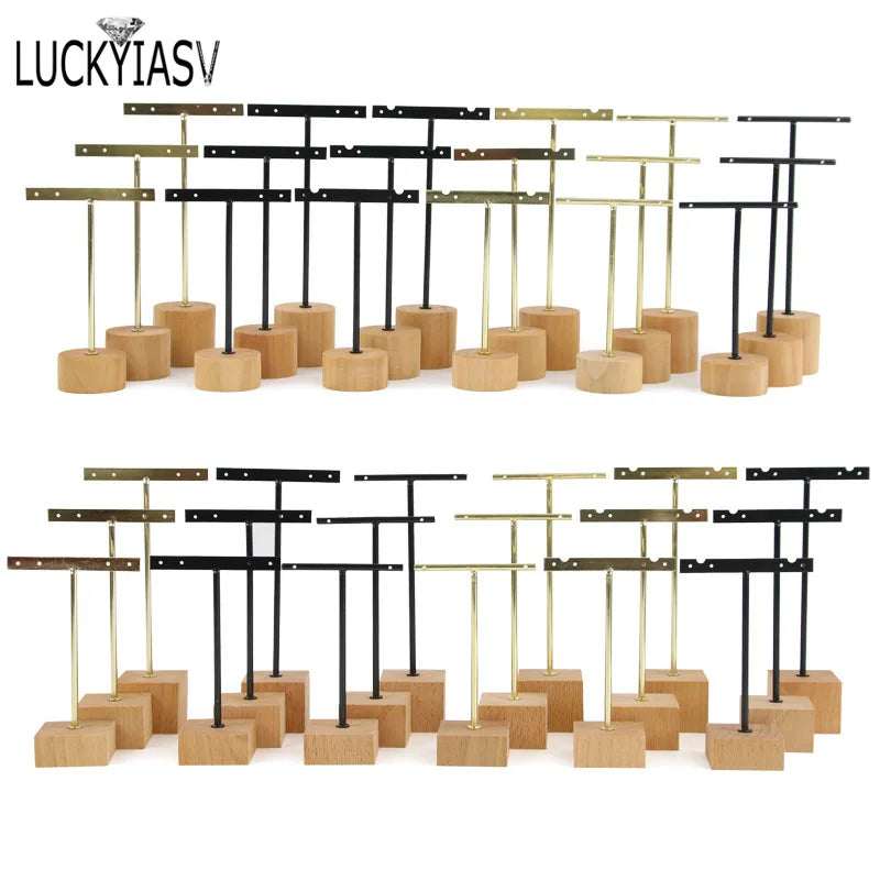 présentoir bijoux barre velours métal inoxydable boucles d'oreilles clips strass moderne élégant argent bleu