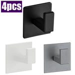 porte serviettes adhésifs modernes noir mat crochets alliage aluminium minimaliste salle bain cuisine
