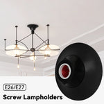 support ampoule e26 e27 vis blanc noir moderne base lampe ab