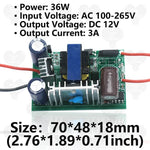 transformateur électrique led alimentation 12v 05a 1a 2a 3a 6w 12w 24w 36w circuits