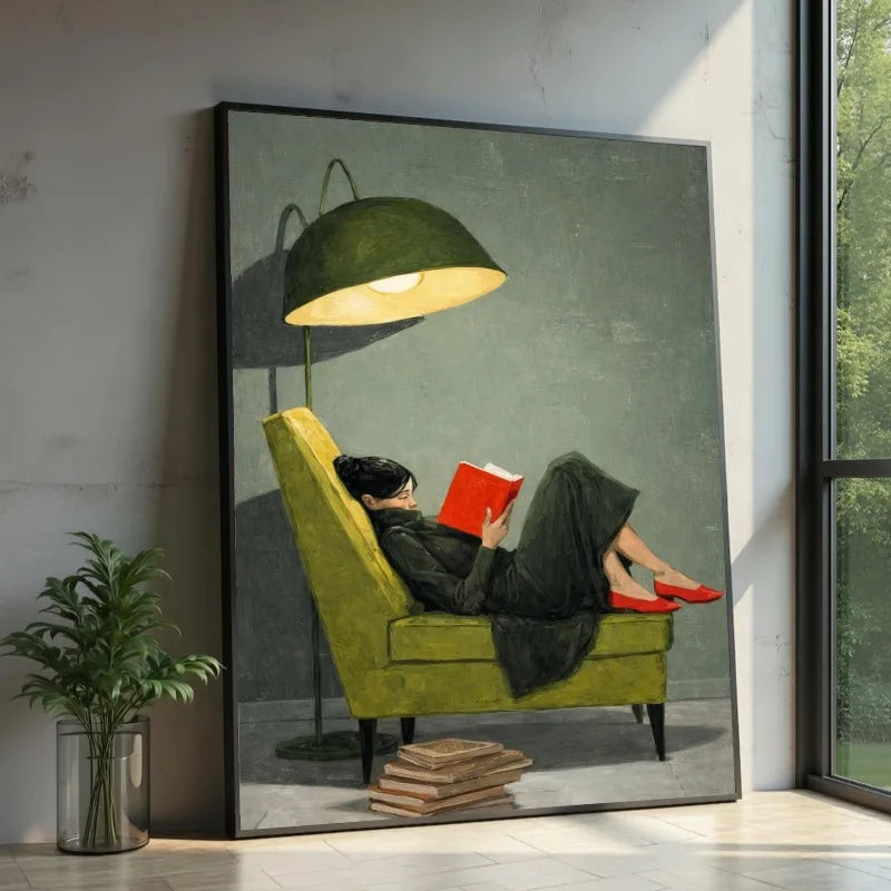 tableau abstrait contemporain couleur vert noir rouge gris sans cadre toile
