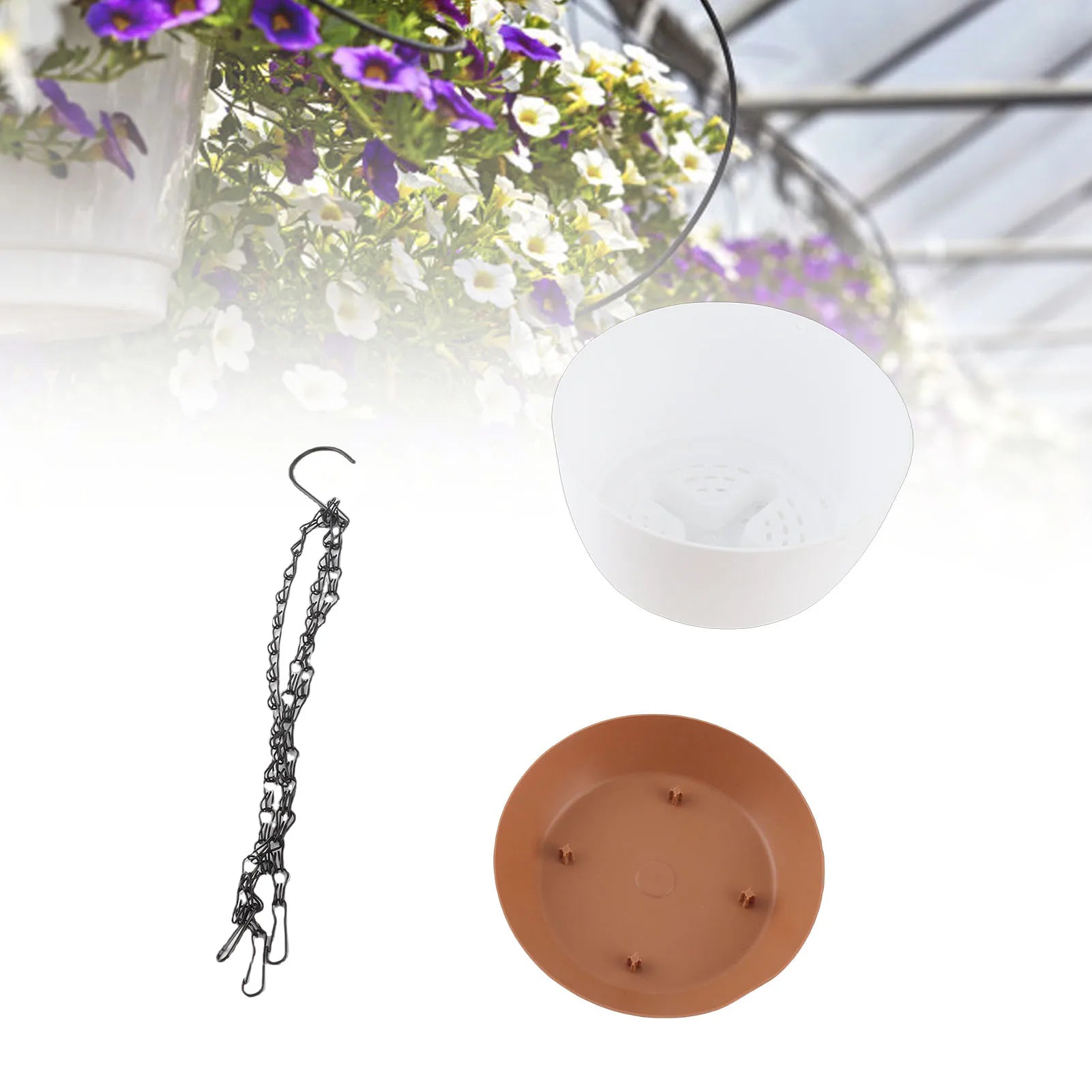 Jardinière suspendue gris foncé design