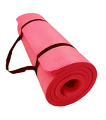 tapis yoga rayures horizontales rouge orange gris bleu rose vert moderne doux antidérapant fitness