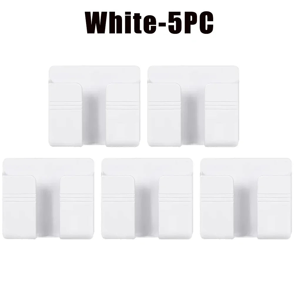 support téléphone portable blanc moderne adhésif rack stockage pratique suppléments