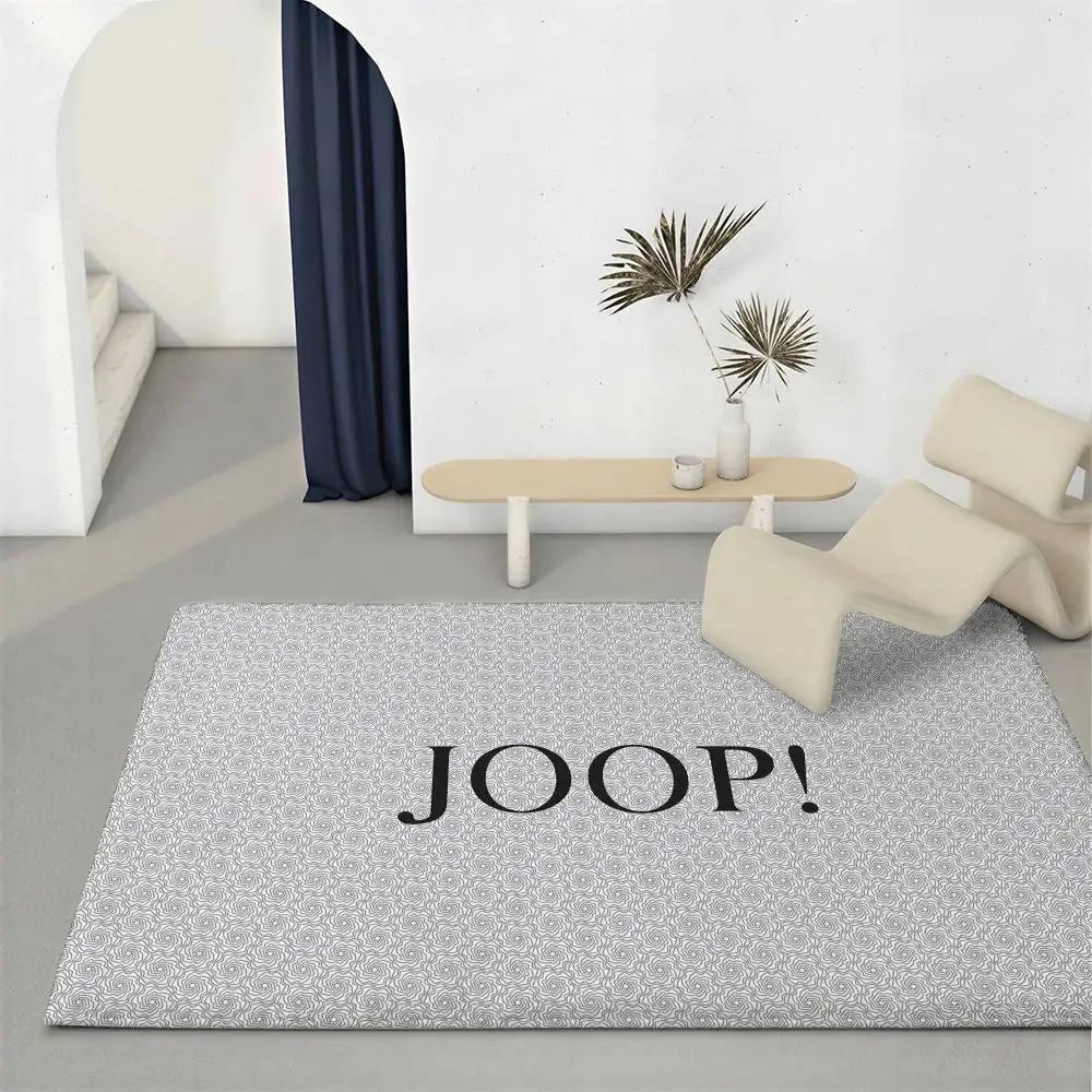 tapis moderne gris clair taches noires résistant décoloration polyester doux solintérieur