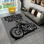 Grand tapis 3D rétro moto antidérapant salon