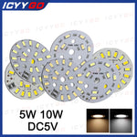 plaque led circulaire 50mm 10w blanc chaud diodes smd5730 modernes technologiques 5v 6000k 3000k