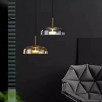 lampe suspendue moderne smoky gris ambre transparent led 90 260v 249 2000lm e27