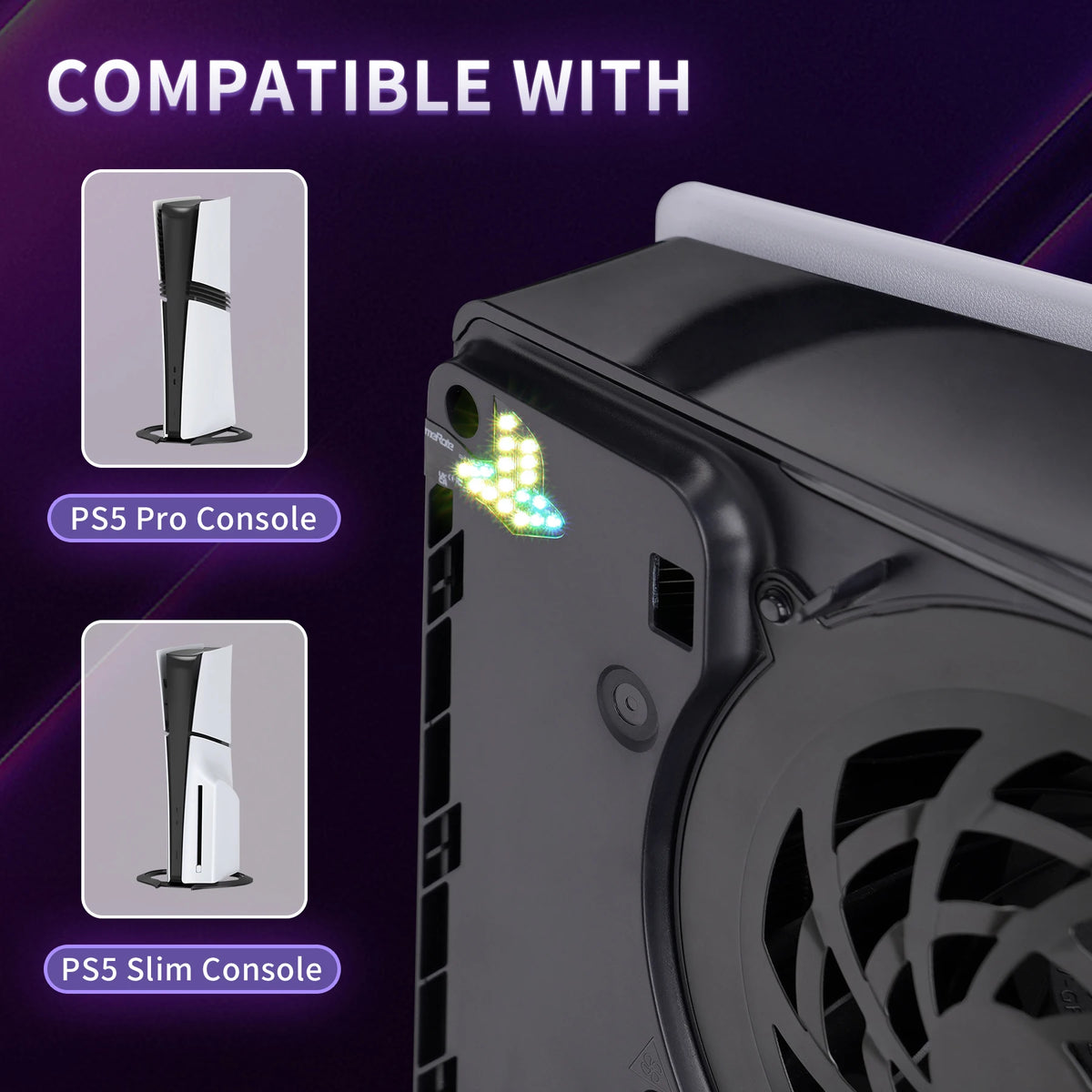 éclairage led ps5 logo playstation multicolore rouge blanc vert bleu violet effets adhésif moderne