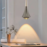 suspension lumineuse moderne pendentif cristal noir doré minimaliste ajustable chambre salon